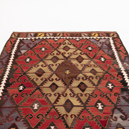 Oriental Kilim Anatolian Handmade Wool On Wool 173 X 303 Cm - 5' 9'' X 10' Red C014 ER12