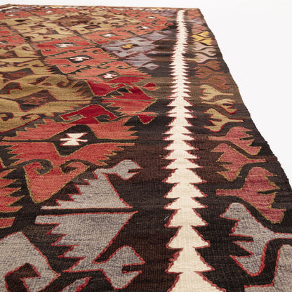 Oriental Kilim Anatolian Handmade Wool On Wool 173 X 303 Cm - 5' 9'' X 10' Red C014 ER12