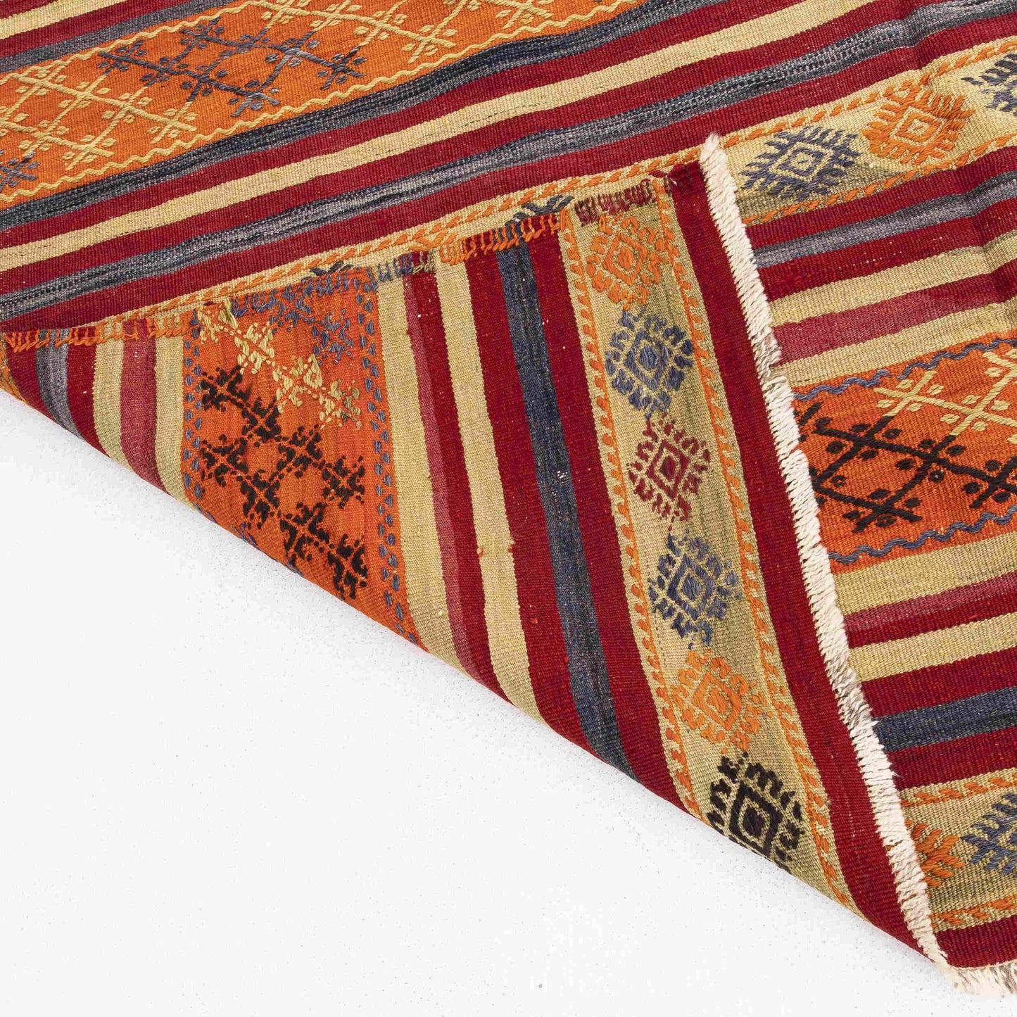 Oriental Kilim Anatolian Handmade Wool On Wool 176 X 310 Cm - 5' 10'' X 10' 3'' Orange C011 ER12