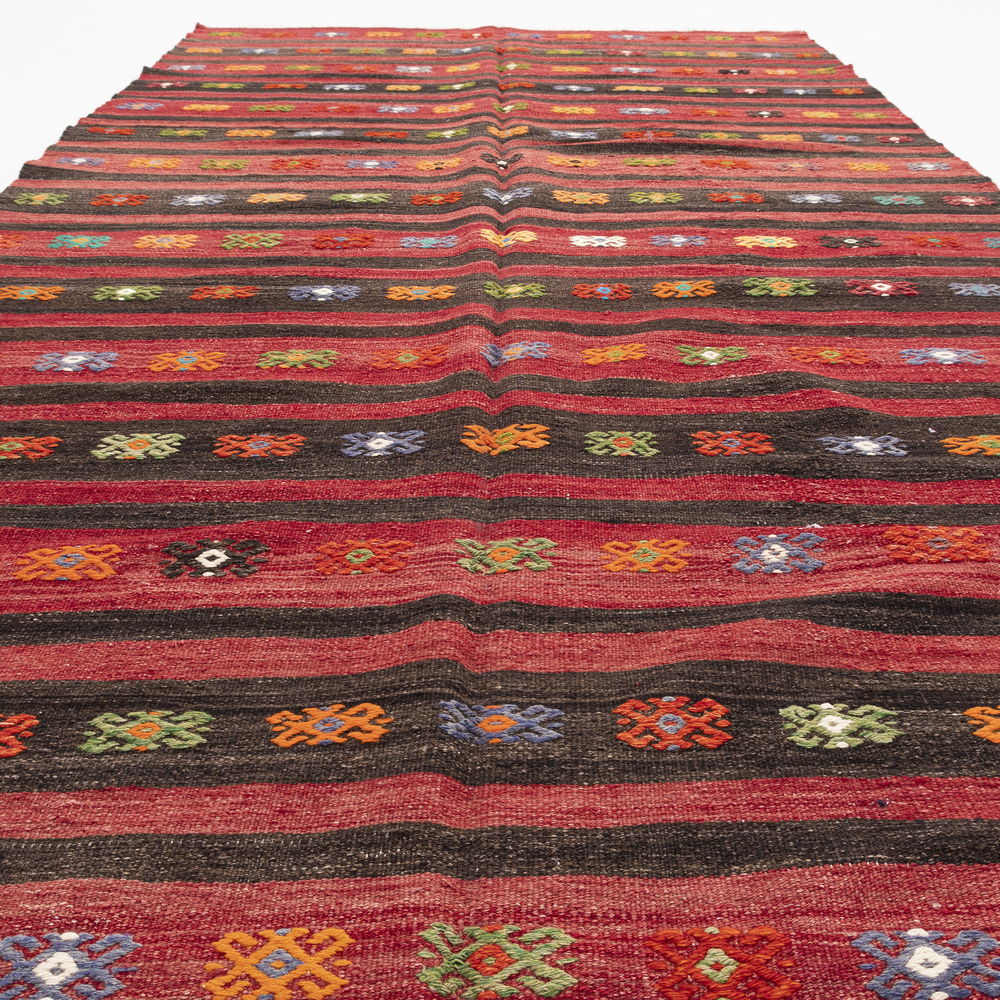 Oriental Kilim Anatolian Handmade Wool On Wool 179 X 370 Cm - 5' 11'' X 12' 2'' Red C014 ER23