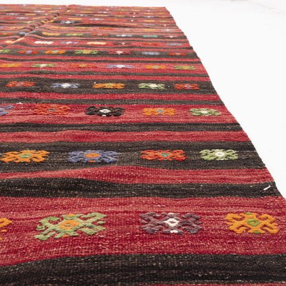 Oriental Kilim Anatolian Handmade Wool On Wool 179 X 370 Cm - 5' 11'' X 12' 2'' Red C014 ER23