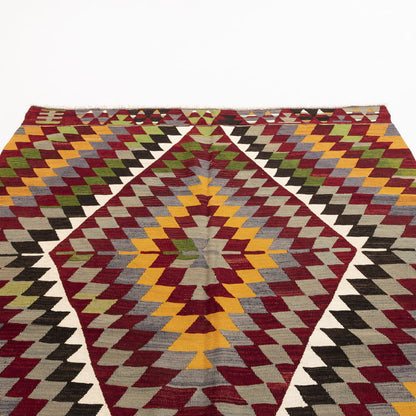 Oriental Kilim Anatolian Handmade Wool On Wool 184 X 333 Cm - 6' 1'' X 11' Multicolor C016 ER23