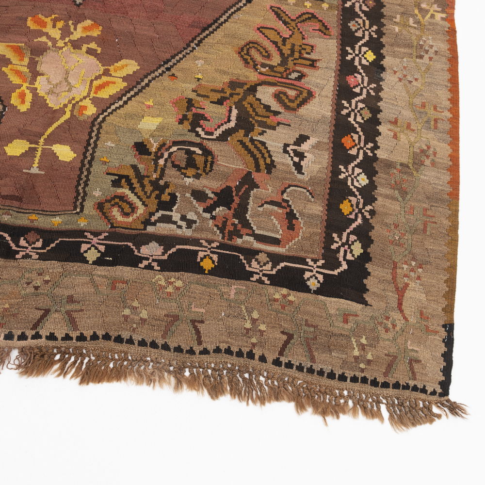 Oriental Kilim Anatolian Handmade Wool On Wool 184 X 409 Cm - 6' 1'' X 13' 6'' Stone C009 ER23