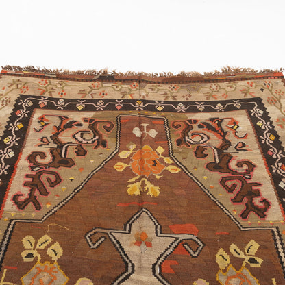 Oriental Kilim Anatolian Handmade Wool On Wool 184 X 409 Cm - 6' 1'' X 13' 6'' Stone C009 ER23