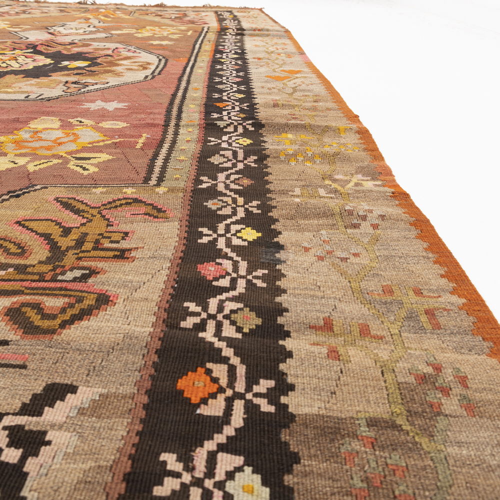 Oriental Kilim Anatolian Handmade Wool On Wool 184 X 409 Cm - 6' 1'' X 13' 6'' Stone C009 ER23