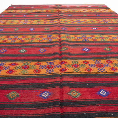 Oriental Kilim Anatolian Handmade Wool On Wool 195 X 310 Cm - 6' 5'' X 10' 3'' Red C014 ER23