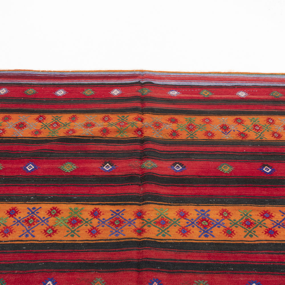 Oriental Kilim Anatolian Handmade Wool On Wool 195 X 310 Cm - 6' 5'' X 10' 3'' Red C014 ER23