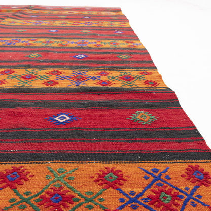 Oriental Kilim Anatolian Handmade Wool On Wool 195 X 310 Cm - 6' 5'' X 10' 3'' Red C014 ER23