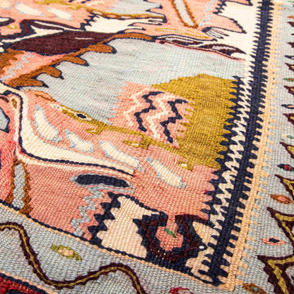 Handmade Kilim Wool On Wool Unique 200 X 283 Cm - 6' 7'' X 9' 4'' Multicolor C016