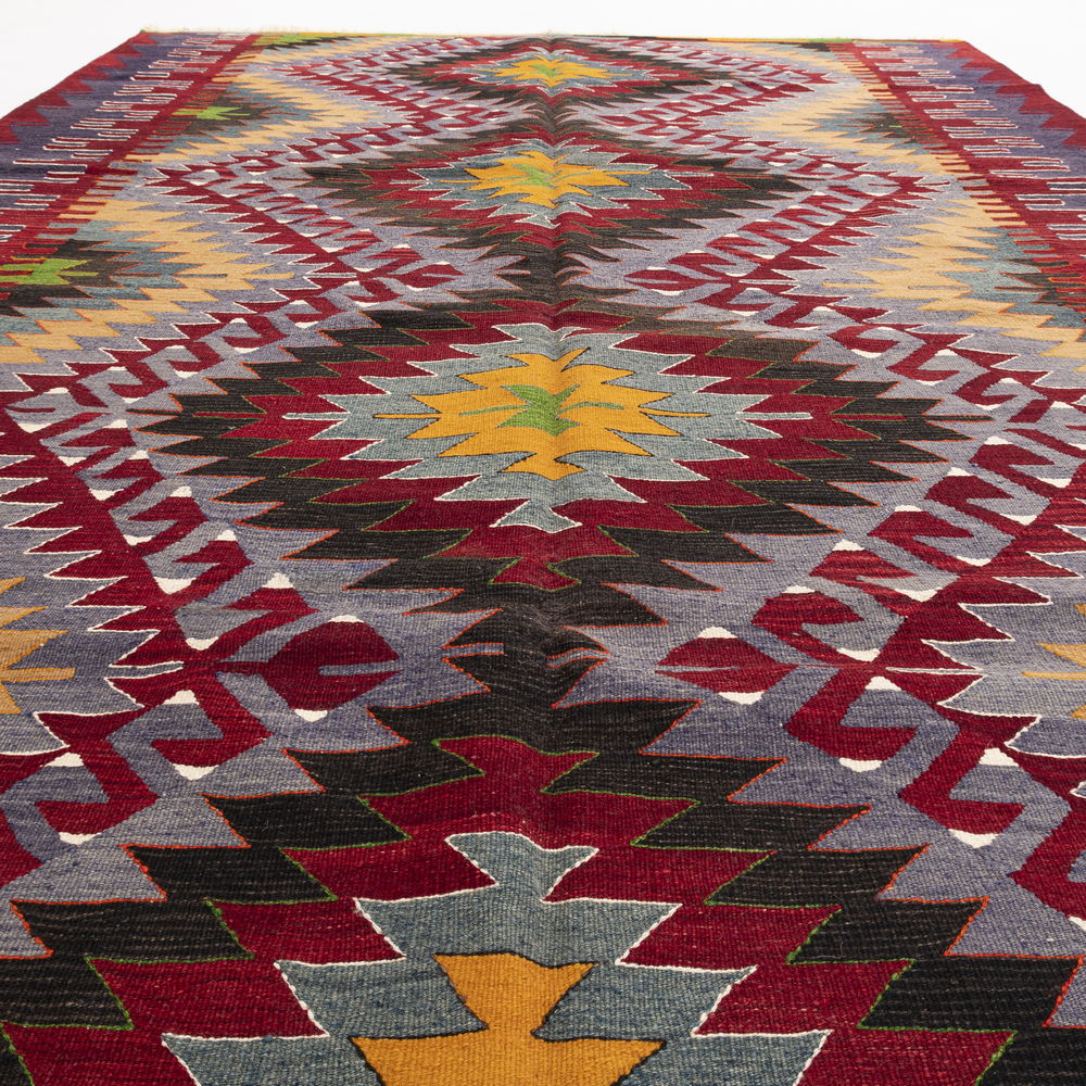 Oriental Kilim Anatolian Handmade Wool On Wool 200 X 300 Cm - 6' 7'' X 9' 11'' Multicolor C016 ER23