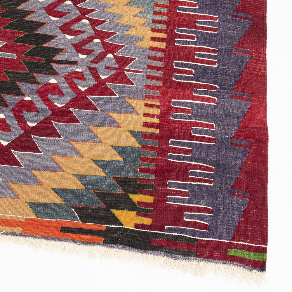 Oriental Kilim Anatolian Handmade Wool On Wool 200 X 300 Cm - 6' 7'' X 9' 11'' Multicolor C016 ER23