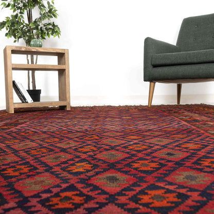 Oriental Kilim Anatolian Handmade Wool On Wool 203 X 301 Cm - 6' 8'' X 9' 11'' Red C014 ER23