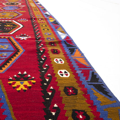 Oriental Kilim Anatolian Handmade Wool On Wool 232 X 357 Cm - 7' 8'' X 11' 9'' Red C014 ER23