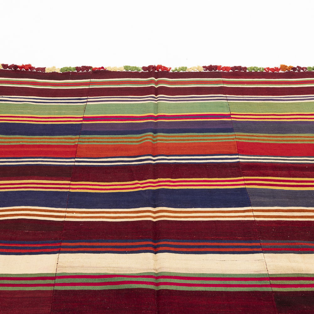 Oriental Kilim Anatolian Handmade Wool On Wool 236 X 274 Cm - 7' 9'' X 9' Multicolor C016 ER23