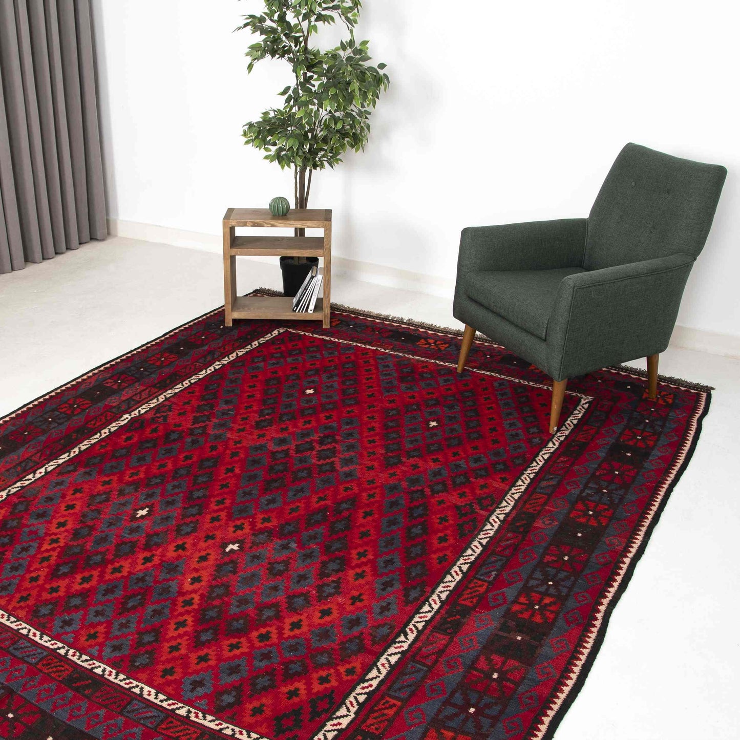 Oriental Kilim Anatolian Handmade Wool On Wool 240 X 309 Cm - 7' 11'' X 10' 2'' Red C014 ER23