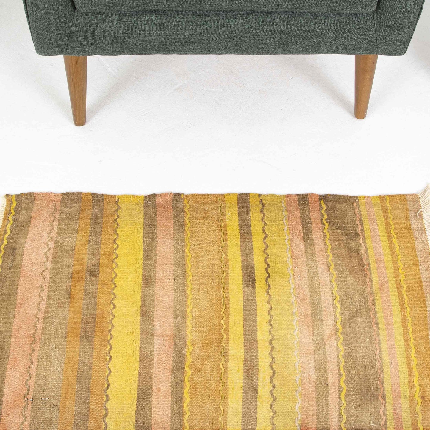 Oriental Kilim Anatolian Handmade Wool On Wool 60 X 90 Cm - 2' X 3' Yellow C006 ER01