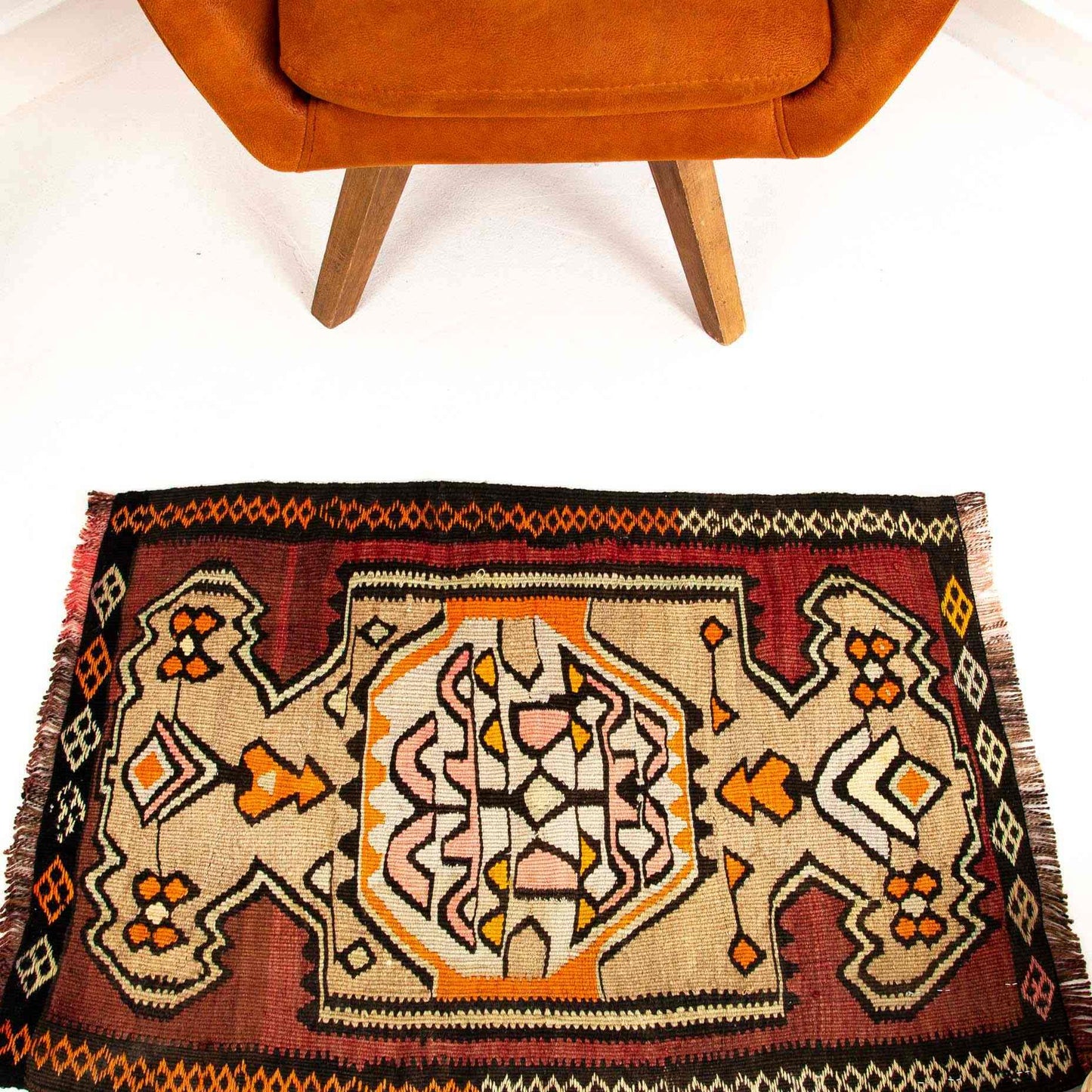 Oriental Kilim Anatolian Handmade Wool On Wool 60 X 90 Cm - 2' X 3' Stone C009 ER01