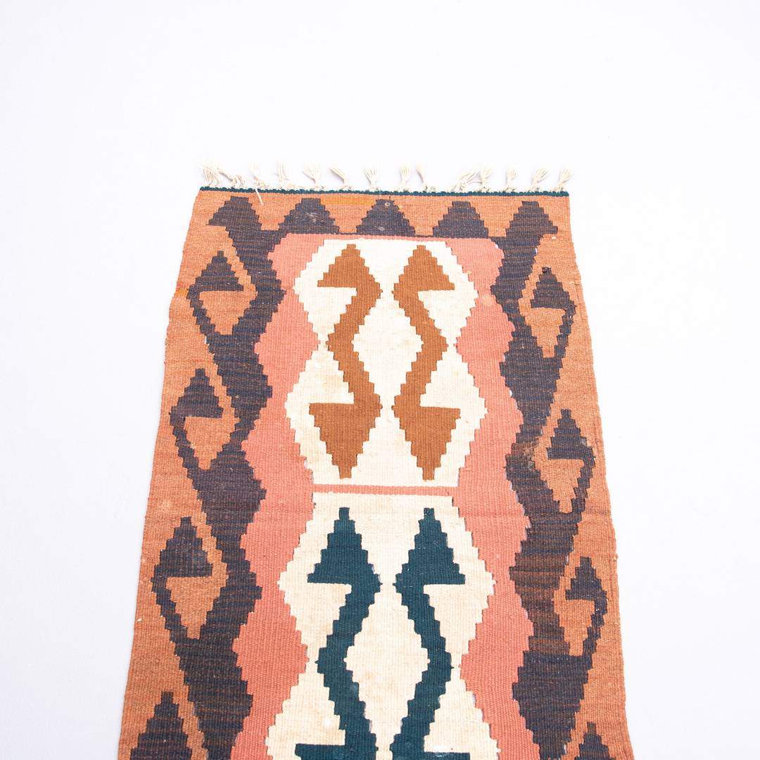 Oriental Kilim Anatolian Handmade Wool On Wool 65 X 115 Cm - 2' 2'' X 3' 10'' Pink C004 ER01