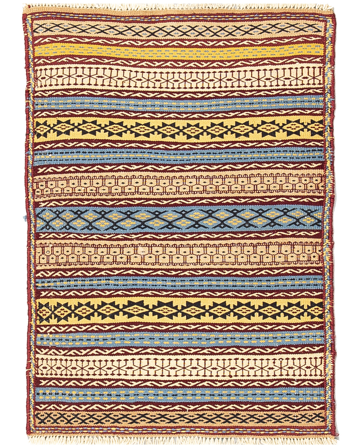 Kilim de Anatolia tejido a mano lana sobre lana auténtico único 71 x 99 cm - 2' 4'' x 3' 3'' m2: 0,7029