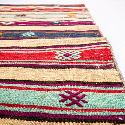 Oriental Kilim Anatolian Handmade Wool On Wool 72 X 116 Cm - 2' 5'' X 3' 10'' Sand C007 ER01