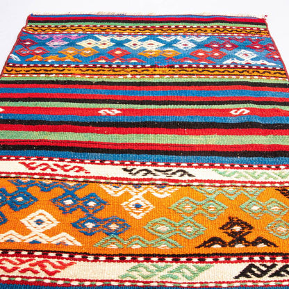 Oriental Kilim Anatolian Handmade Wool On Wool 72 X 95 Cm - 2' 5'' X 3' 2'' Multicolor C016 ER01