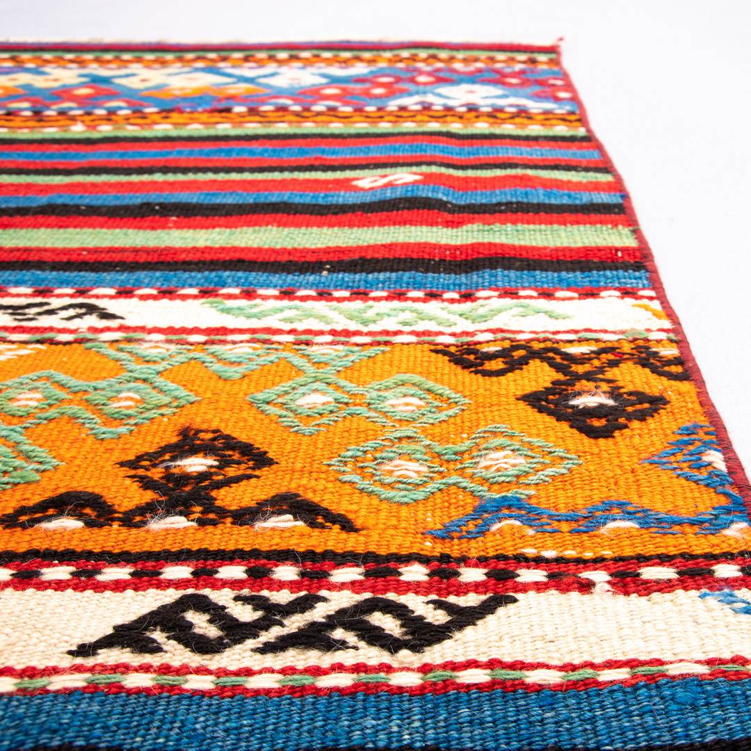 Oriental Kilim Anatolian Handmade Wool On Wool 72 X 95 Cm - 2' 5'' X 3' 2'' Multicolor C016 ER01