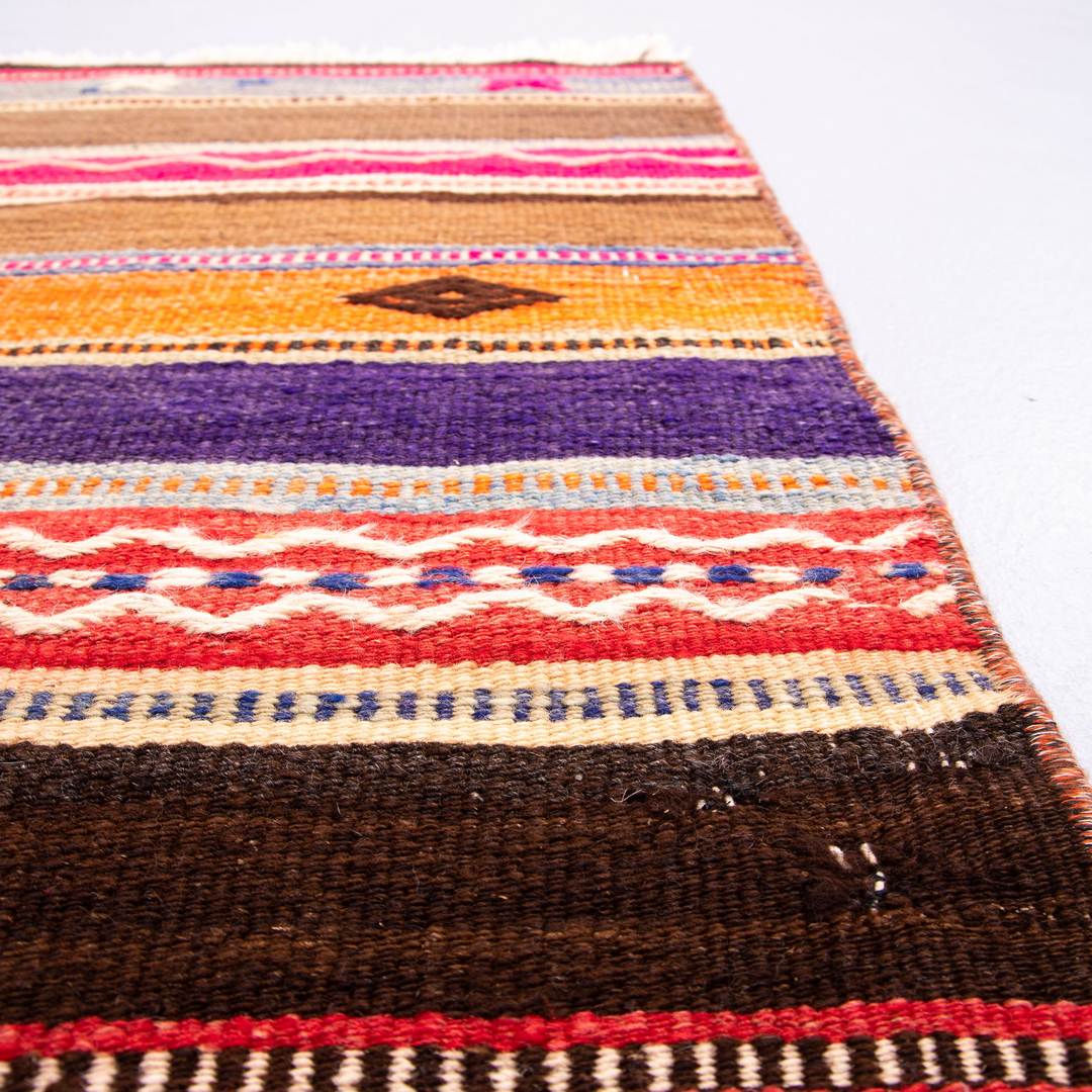 Oriental Kilim Anatolian Handmade Wool On Wool 74 X 83 Cm - 2' 6'' X 2' 9'' Multicolor C016 ER01