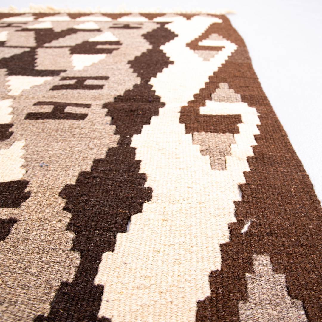 Oriental Kilim Anatolian Handmade Wool On Wool 79 X 115 Cm - 2' 8'' X 3' 10'' Brown C005 ER01