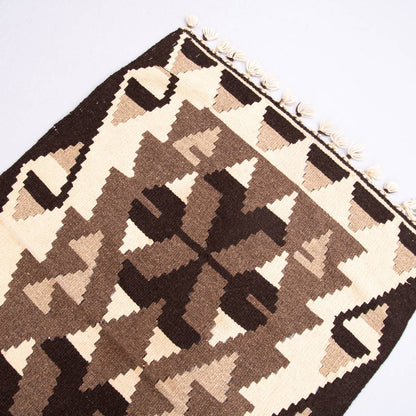 Oriental Kilim Anatolian Handmade Wool On Wool 80 X 120 Cm - 2' 8'' X 4' Brown C005 ER01