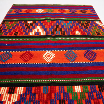 Oriental Kilim Anatolian Handmade Wool On Wool 90 X 150 Cm - 3' X 5' Multicolor C016 ER01