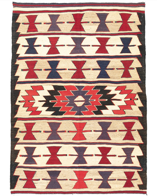 Oriental Kilim Anatolian Handmade Wool On Wool 100 X 144 Cm - 3' 4'' X 4' 9'' Multicolor C016 ER01