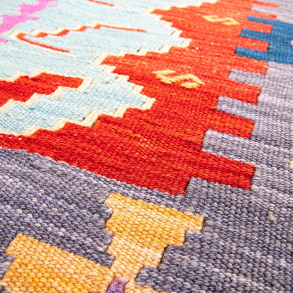 Oriental Kilim Anatolian Handmade Wool On Wool 102 X 140 Cm - 3' 5'' X 4' 8'' Red C014 ER01