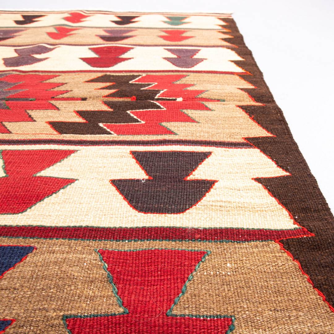 Oriental Kilim Anatolian Handmade Wool On Wool 102 X 143 Cm - 3' 5'' X 4' 9'' Sand C007 ER01