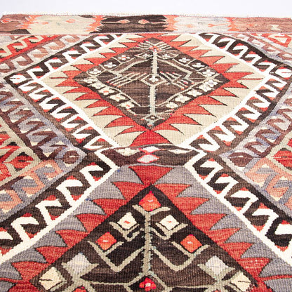 Kilim Handmade Wool On Wool Authentic Unique 107 X 126 Cm - 3' 7'' X 4' 2'' Multicolor C016