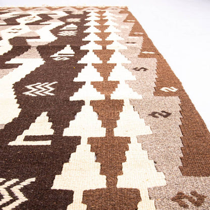Oriental Kilim Anatolian Handmade Wool On Wool 111 X 178 Cm - 3' 8'' X 5' 11'' Brown C005 ER01
