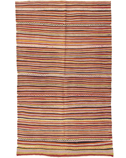 Oriental Kilim Anatolian Handmade Wool On Wool 112 X 186 Cm - 3' 9'' X 6' 2'' Multicolor C016 ER01