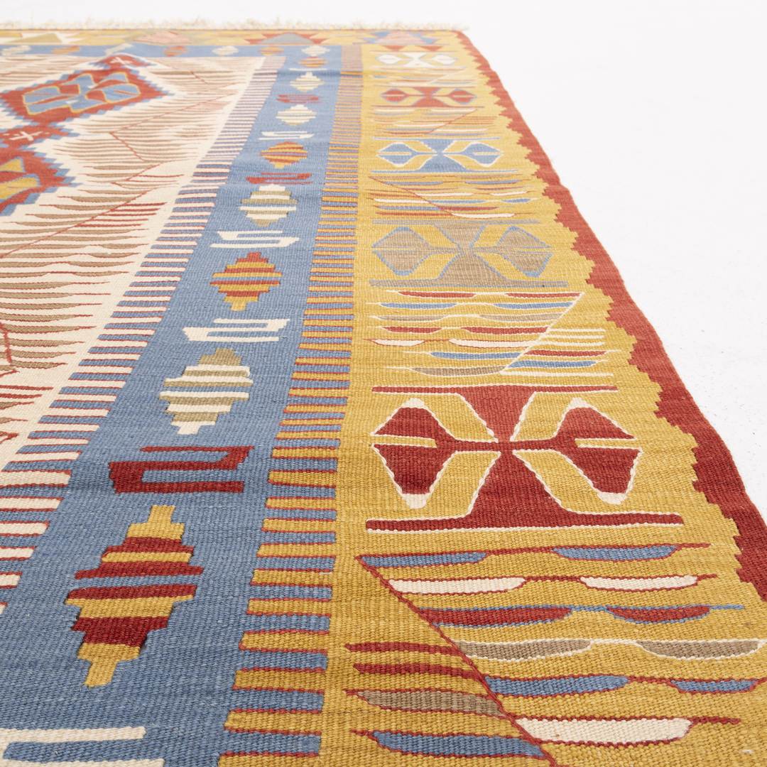 Oriental Kilim Anatolian Handmade Wool On Wool 117 X 179 Cm - 3' 11'' X 5' 11'' Yellow C006 ER01