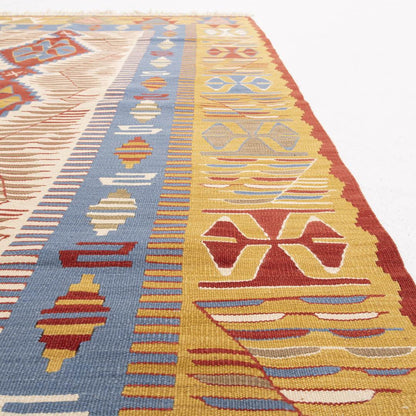 Oriental Kilim Anatolian Handmade Wool On Wool 117 X 179 Cm - 3' 11'' X 5' 11'' Yellow C006 ER01