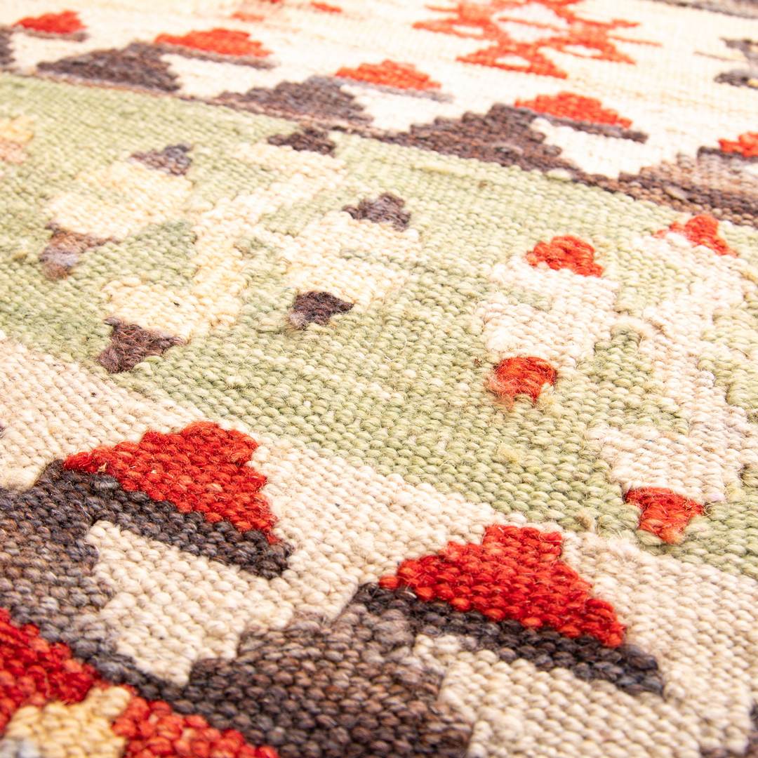 Oriental Kilim Anatolian Handmade Wool On Wool 133 X 180 Cm - 4' 5'' X 5' 11'' Multicolor C016 ER01