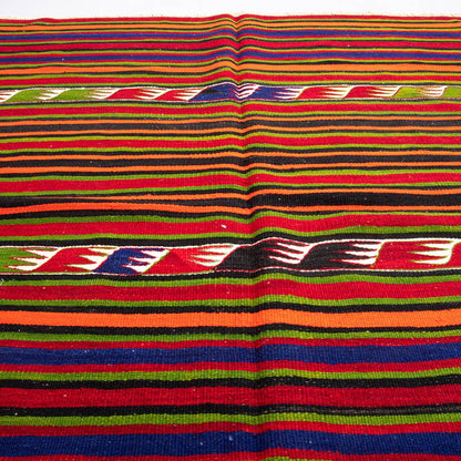 Oriental Kilim Anatolian Handmade Wool On Wool 137 X 153 Cm - 4' 6'' X 5' 1'' Orange C011 ER01
