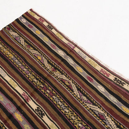 Kilim de Anatolia tejido a mano Lana sobre lana Auténtico Único 142 X 165 Cm - 4' 8'' X 5' 5'' m2: 2,343