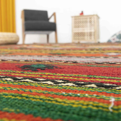 Oriental Kilim Anatolian Handmade Wool On Wool 150 x 284 Cm - 5' x 9' 4''  Multicolor C016 ER12