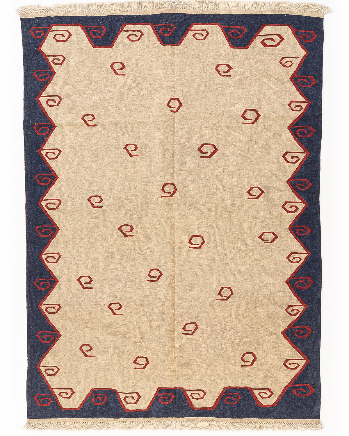 Kilim Denizli tejido a mano Lana sobre lana Único Tradicional 165 X 234 Cm - 5' 5'' X 7' 9'' m2: 3.861