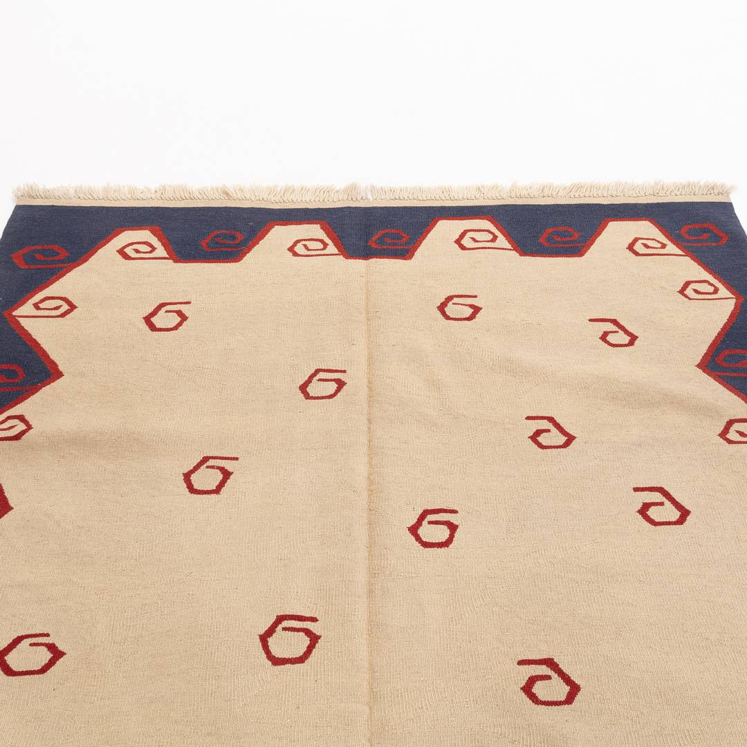 Kilim Denizli tejido a mano Lana sobre lana Único Tradicional 165 X 234 Cm - 5' 5'' X 7' 9'' m2: 3.861