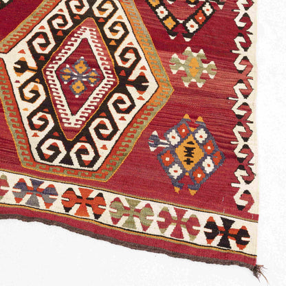 Oriental Kilim Anatolian Handmade Wool On Wool 165 X 255 Cm - 5' 5'' X 8' 5'' Red C014 ER12