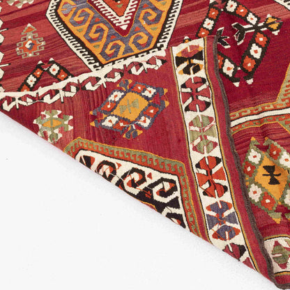 Oriental Kilim Anatolian Handmade Wool On Wool 165 X 255 Cm - 5' 5'' X 8' 5'' Red C014 ER12