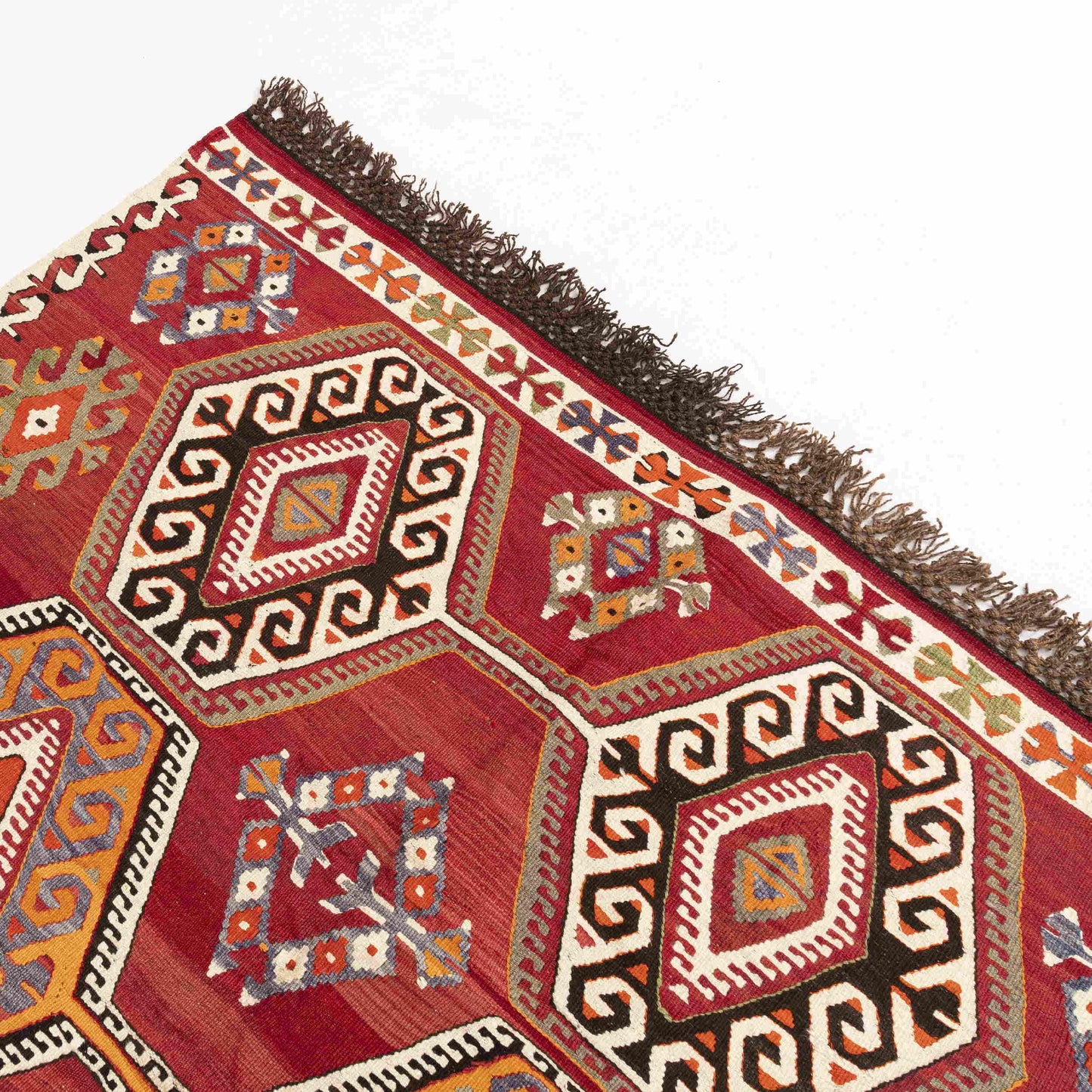 Oriental Kilim Anatolian Handmade Wool On Wool 165 X 255 Cm - 5' 5'' X 8' 5'' Red C014 ER12