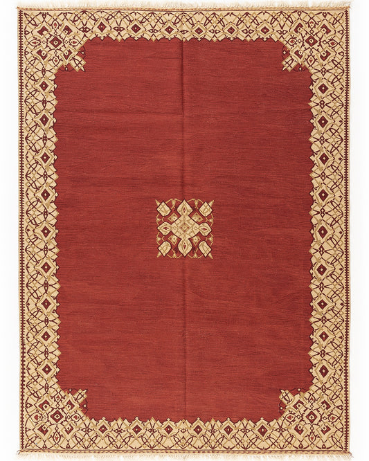 Oriental Kilim Anatolian Handmade Wool On Wool 174 X 240 Cm - 5' 9'' X 7' 11'' Red C014 ER12