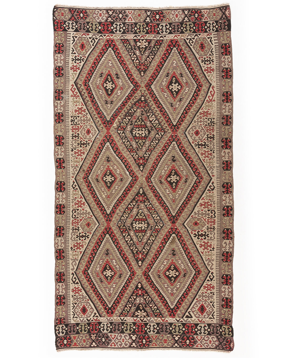 Oriental Kilim Anatolian Handmade Wool On Wool 175 X 334 Cm - 5' 9'' X 11' Stone C009 ER23