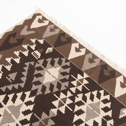 Oriental Kilim Anatolian Handmade Wool On Wool 178 X 195 Cm - 5' 11'' X 6' 5'' Brown C005 ER12